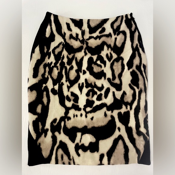 Diane Von Furstenberg DVF Panel Mae Mikado Silk & Wool Skirt Size 2 - Picture 3 of 7